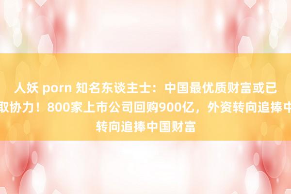 人妖 porn 知名东谈主士：中国最优质财富或已形成进取协力！800家上市公司回购900亿，外资转向追捧中国财富